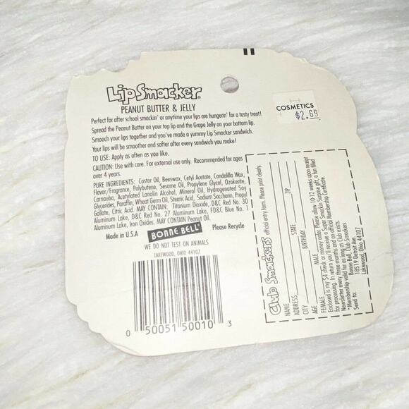 VTG Y2k Bonne Bell PB&J Lip Smacker Peanut Butter and Jelly Lip Balm Gloss Set - Picture 3 of 4
